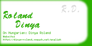 roland dinya business card